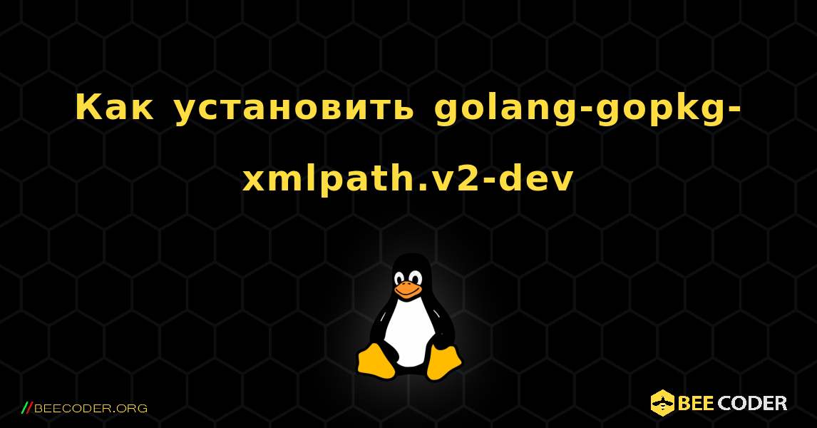 Как установить golang-gopkg-xmlpath.v2-dev . Linux