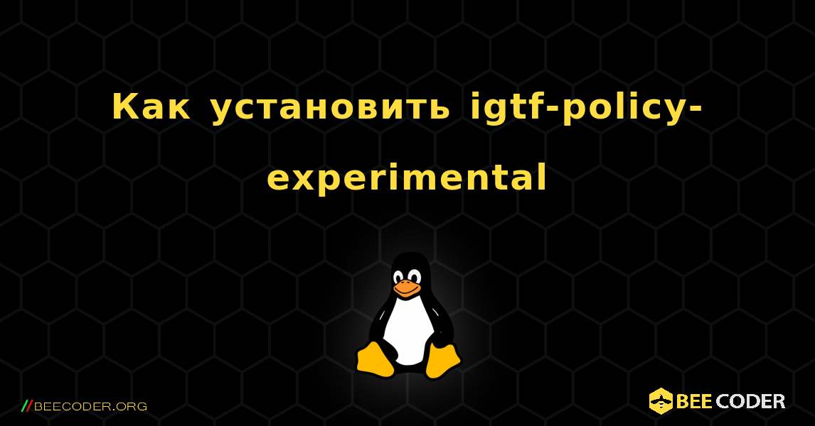 Как установить igtf-policy-experimental . Linux