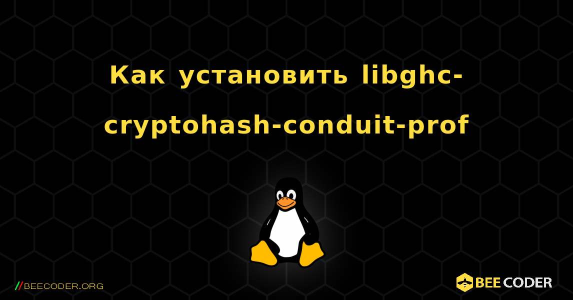 Как установить libghc-cryptohash-conduit-prof . Linux