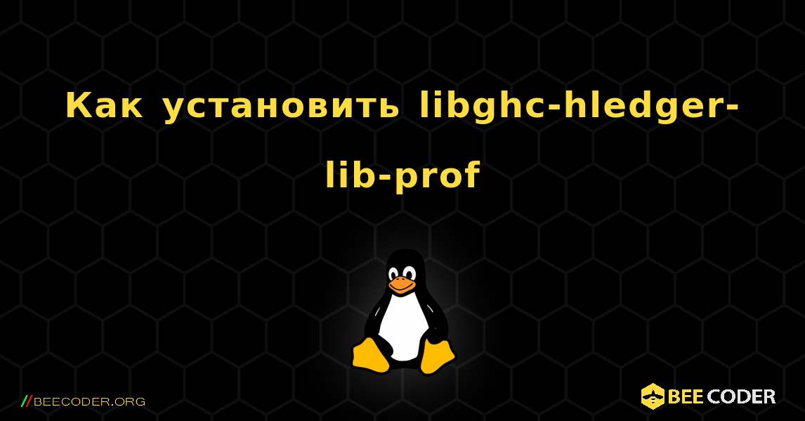 Как установить libghc-hledger-lib-prof . Linux