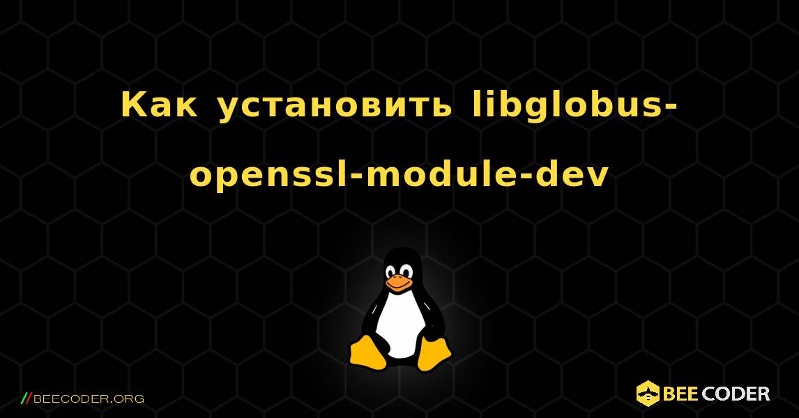 Как установить libglobus-openssl-module-dev . Linux