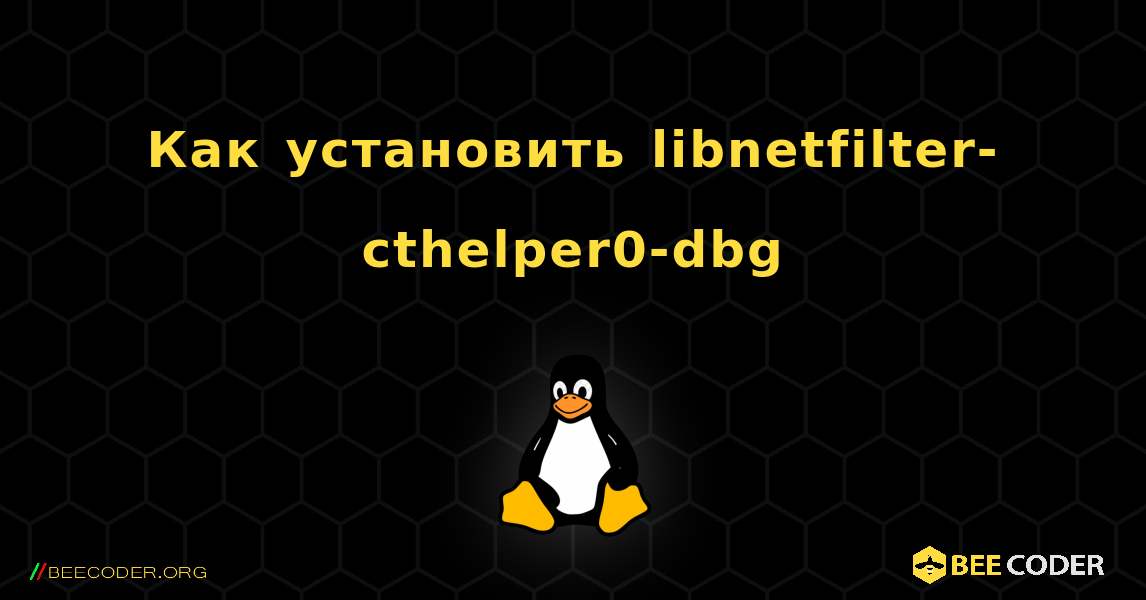 Как установить libnetfilter-cthelper0-dbg . Linux