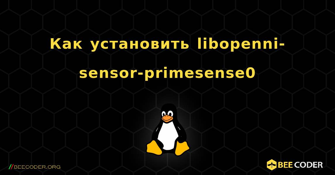 Как установить libopenni-sensor-primesense0 . Linux