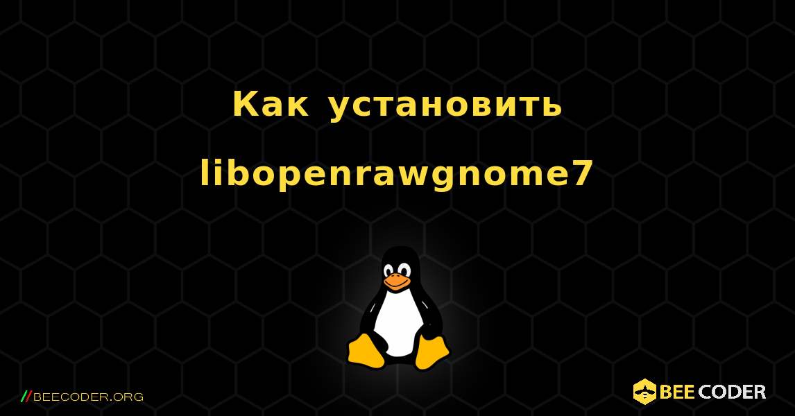 Как установить libopenrawgnome7 . Linux