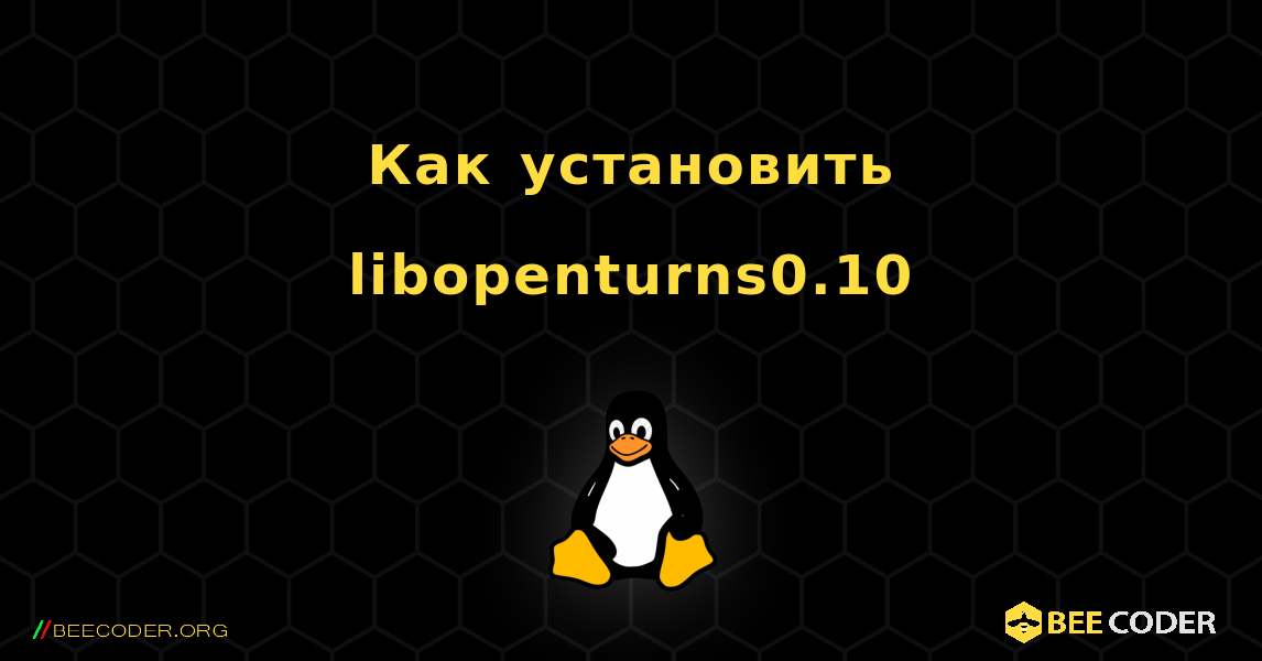 Как установить libopenturns0.10 . Linux