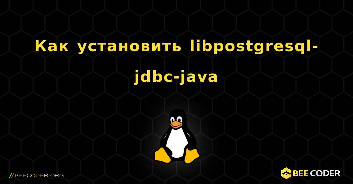 Как установить libpostgresql-jdbc-java . Linux