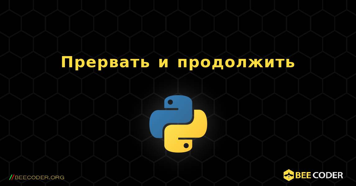 Прервать и продолжить. Python