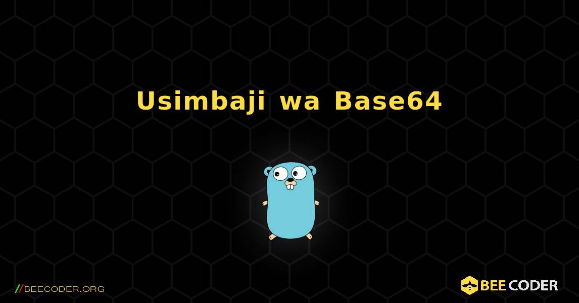 Usimbaji wa Base64. GoLang