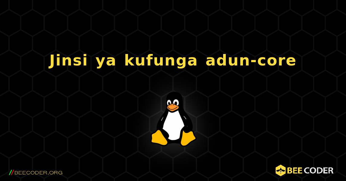 Jinsi ya kufunga adun-core . Linux