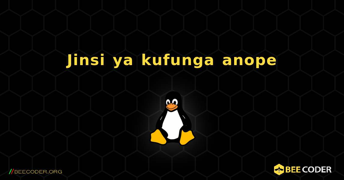 Jinsi ya kufunga anope . Linux