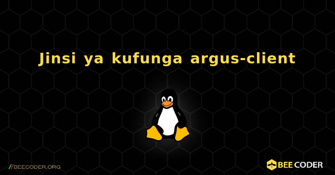 Jinsi ya kufunga argus-client . Linux