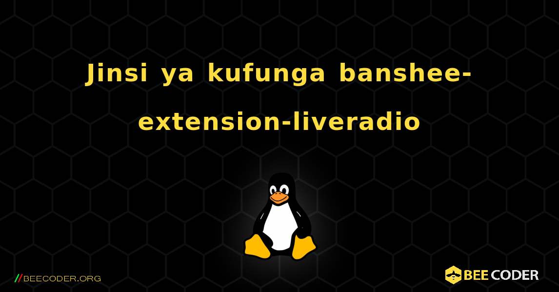 Jinsi ya kufunga banshee-extension-liveradio . Linux