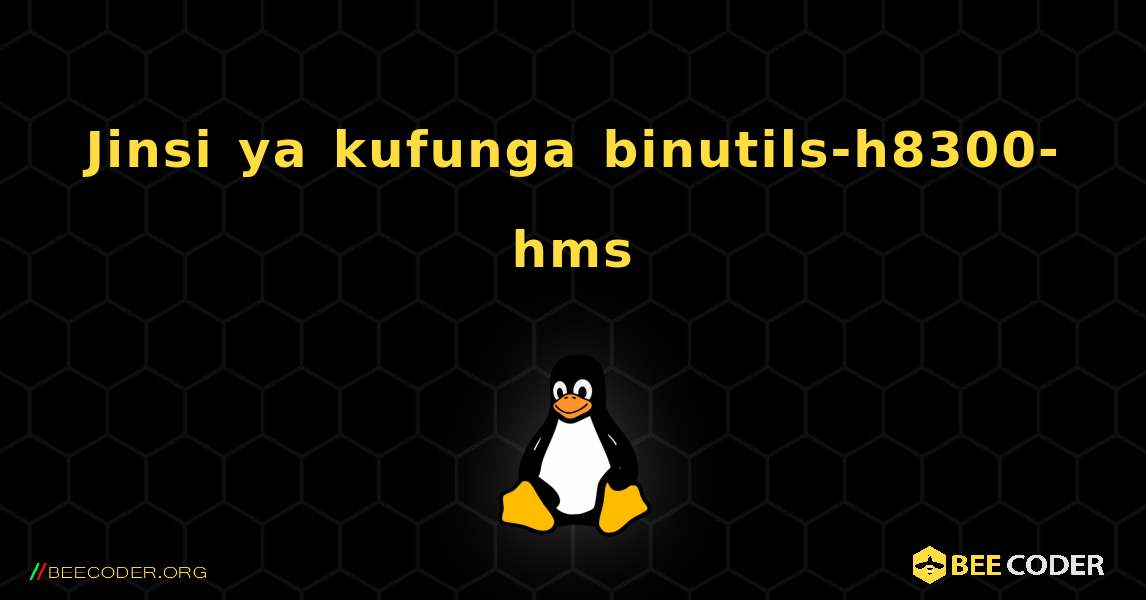 Jinsi ya kufunga binutils-h8300-hms . Linux