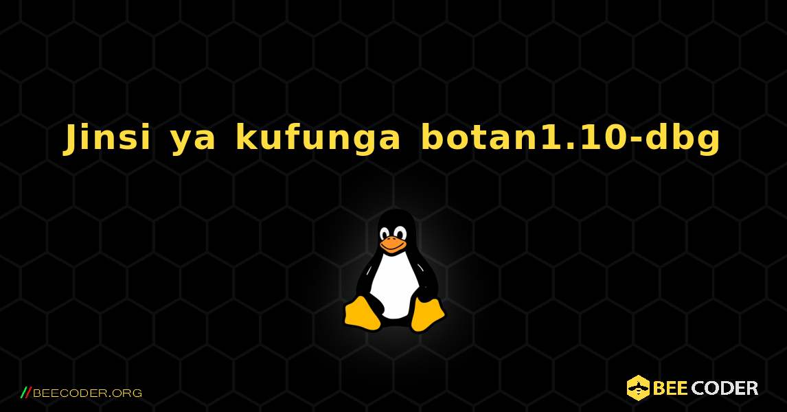 Jinsi ya kufunga botan1.10-dbg . Linux