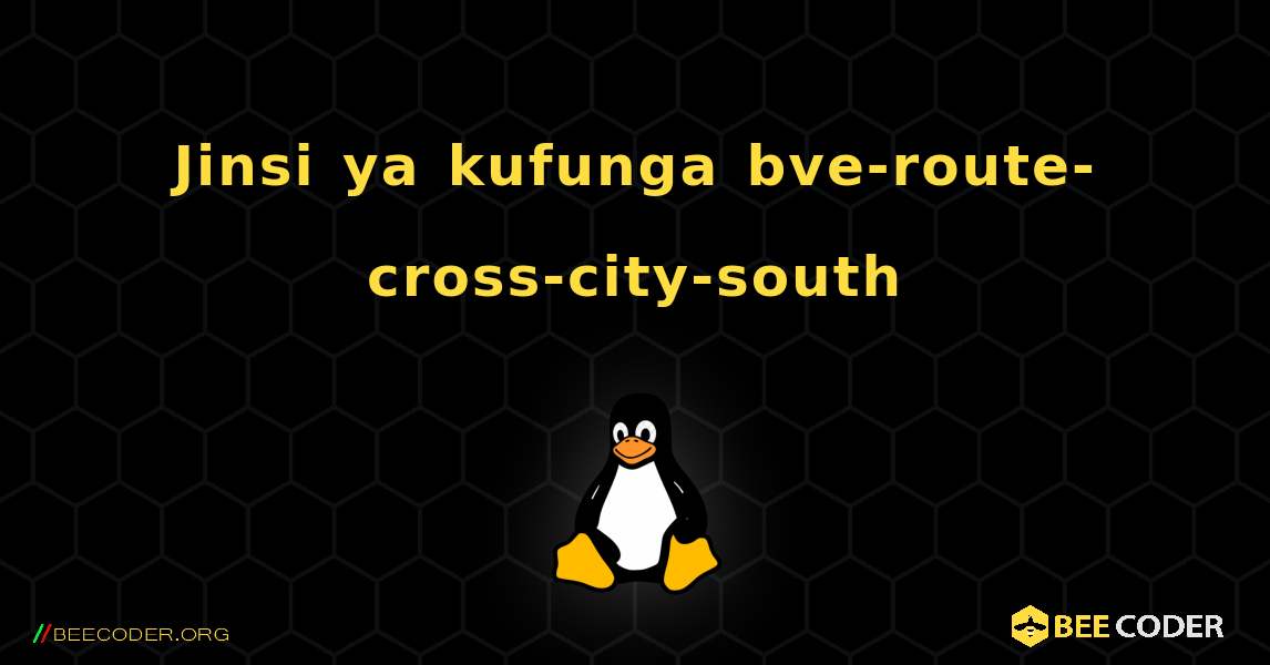 Jinsi ya kufunga bve-route-cross-city-south . Linux