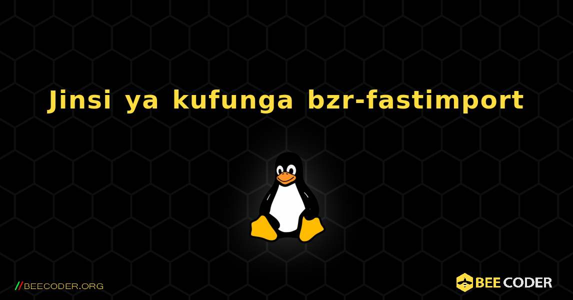 Jinsi ya kufunga bzr-fastimport . Linux