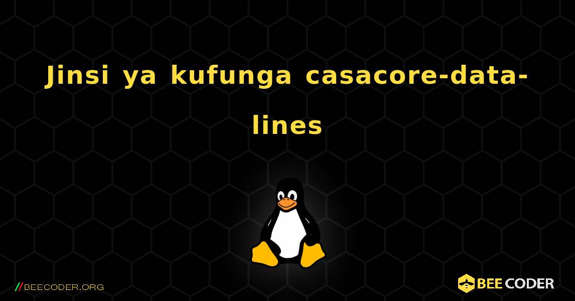Jinsi ya kufunga casacore-data-lines . Linux