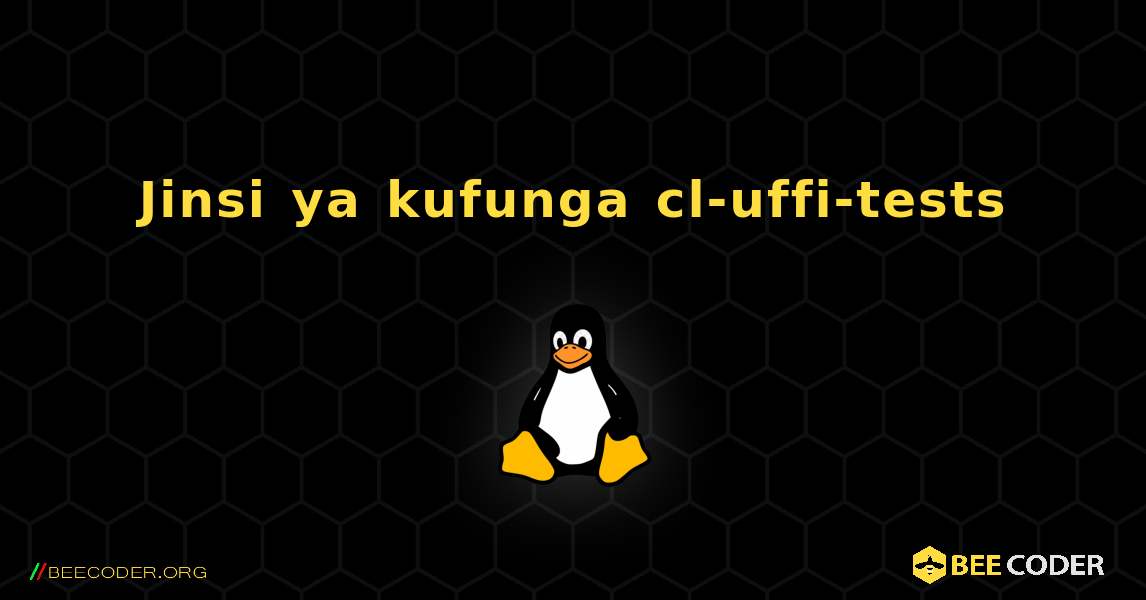 Jinsi ya kufunga cl-uffi-tests . Linux