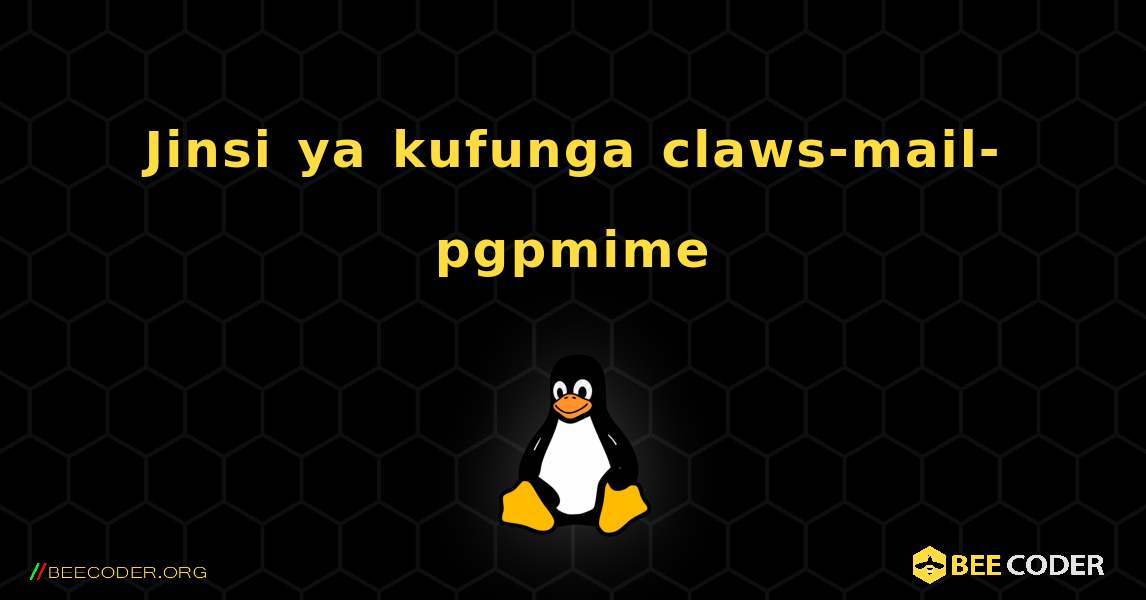 Jinsi ya kufunga claws-mail-pgpmime . Linux
