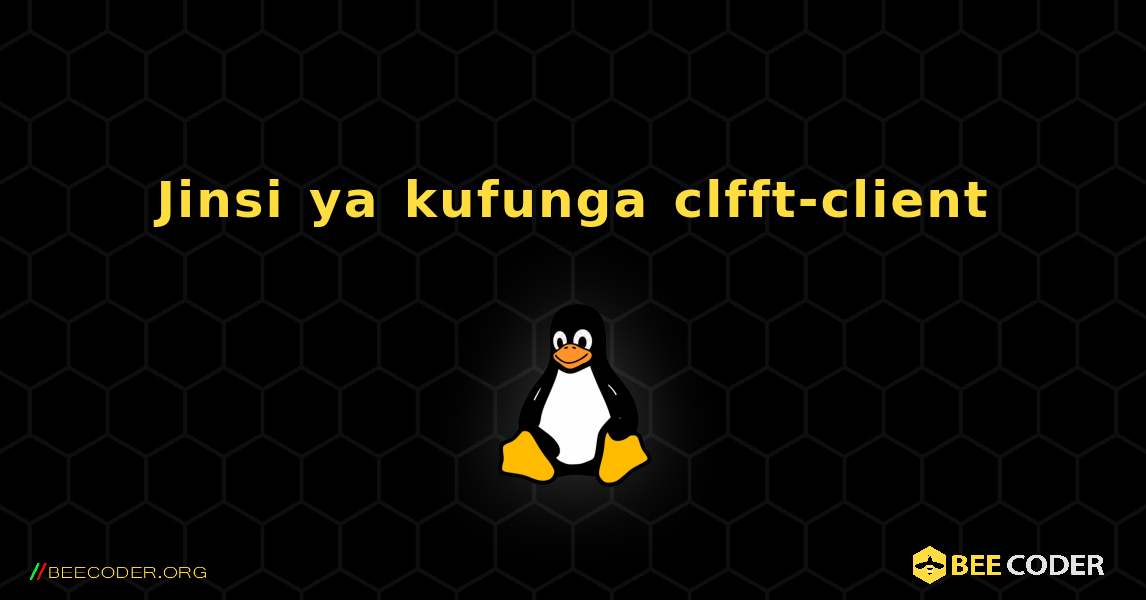 Jinsi ya kufunga clfft-client . Linux