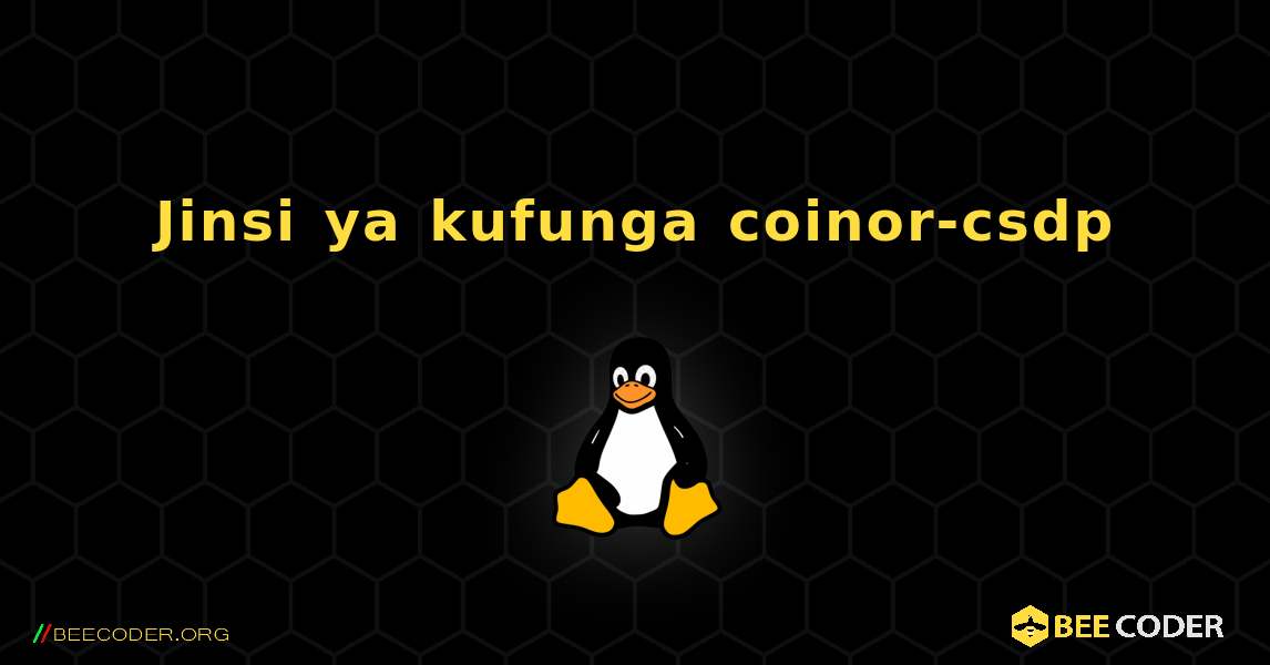 Jinsi ya kufunga coinor-csdp . Linux