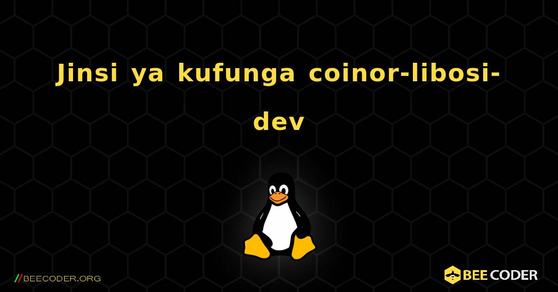 Jinsi ya kufunga coinor-libosi-dev . Linux