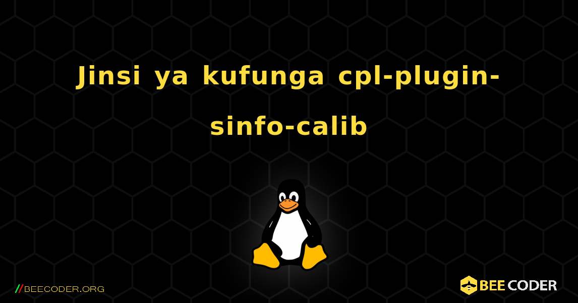 Jinsi ya kufunga cpl-plugin-sinfo-calib . Linux