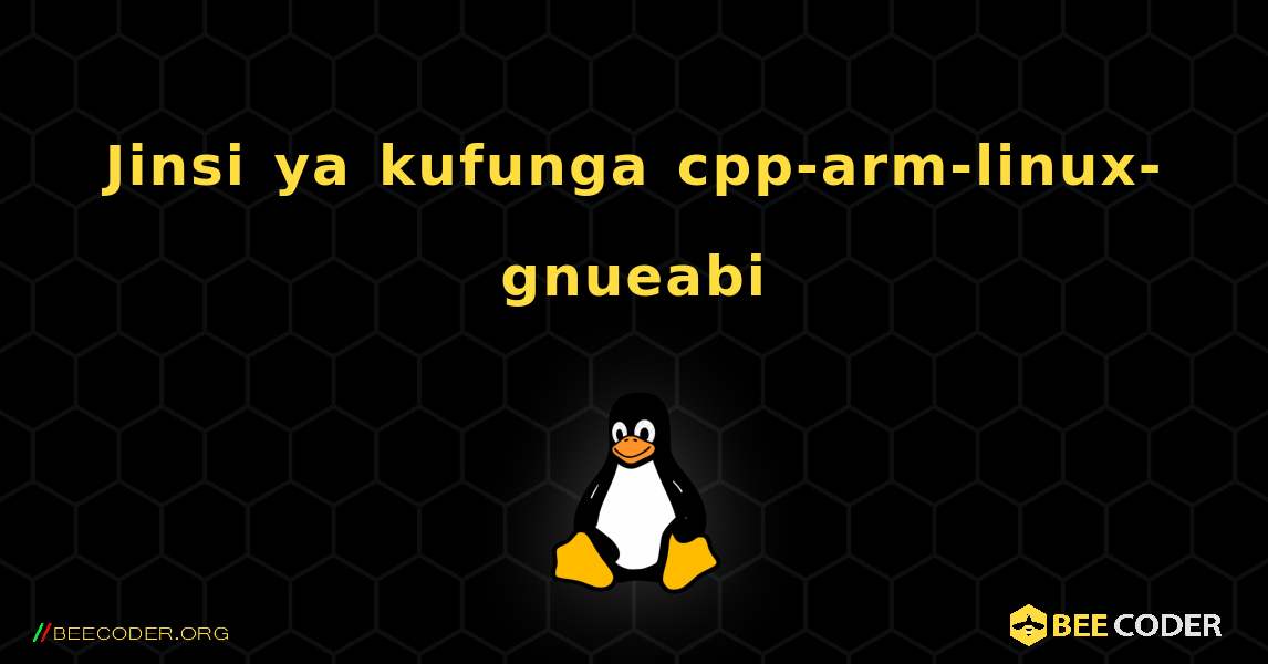Jinsi ya kufunga cpp-arm-linux-gnueabi . Linux