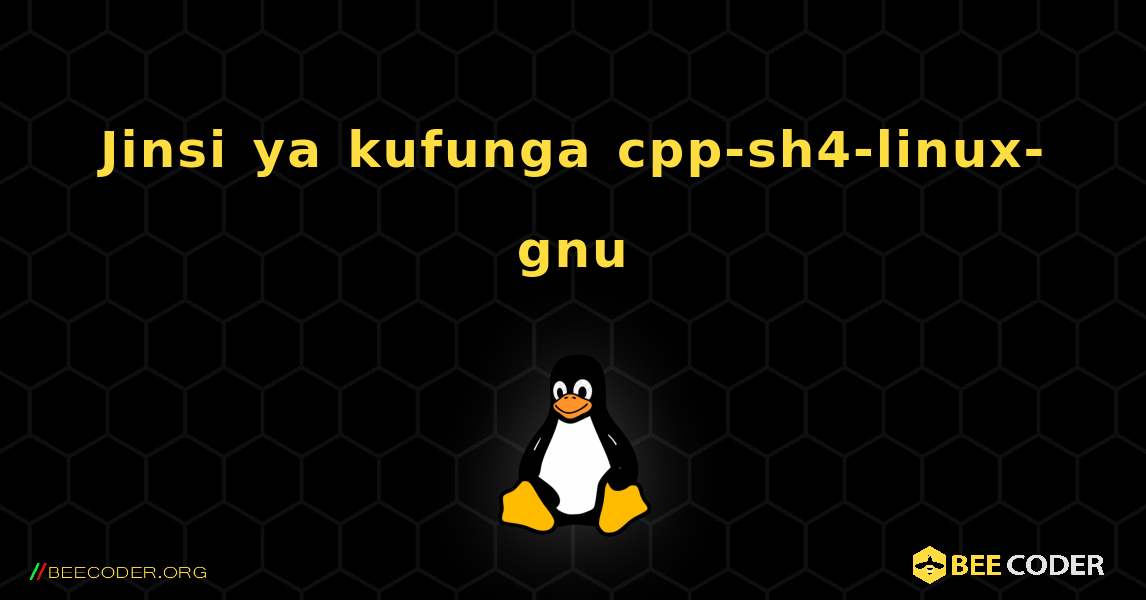 Jinsi ya kufunga cpp-sh4-linux-gnu . Linux