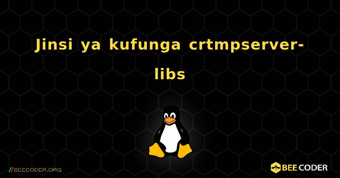 Jinsi ya kufunga crtmpserver-libs . Linux