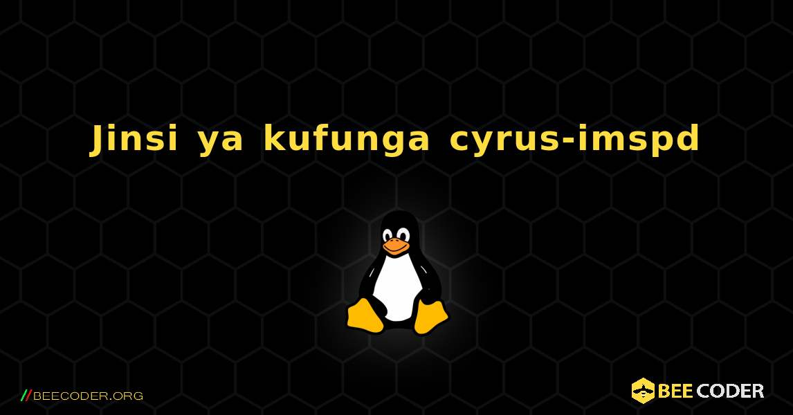 Jinsi ya kufunga cyrus-imspd . Linux
