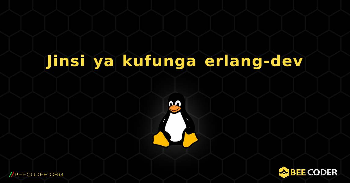 Jinsi ya kufunga erlang-dev . Linux