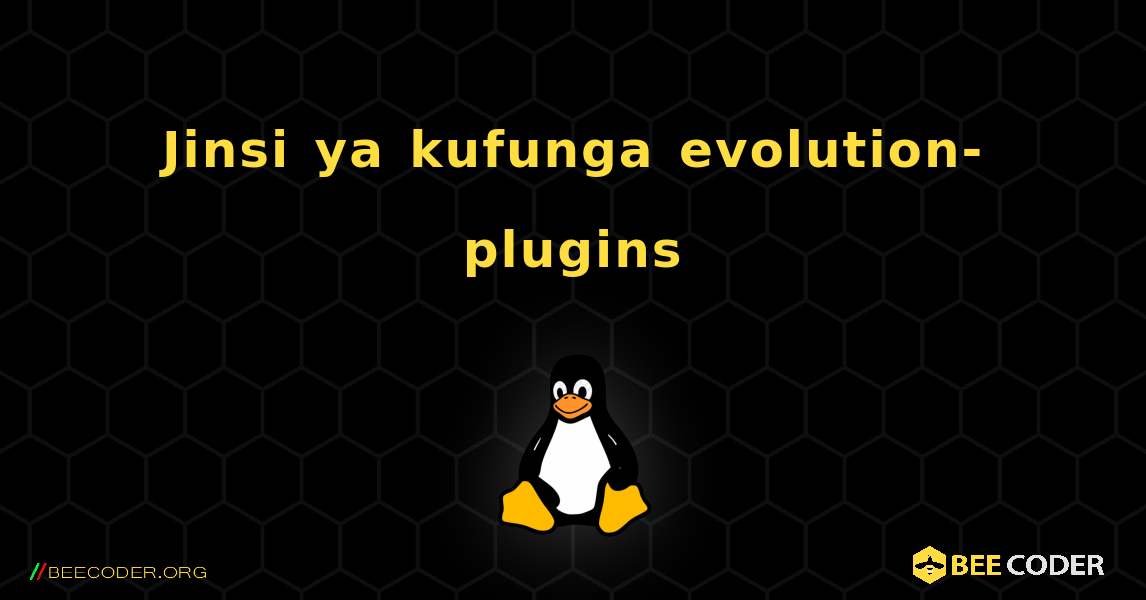 Jinsi ya kufunga evolution-plugins . Linux