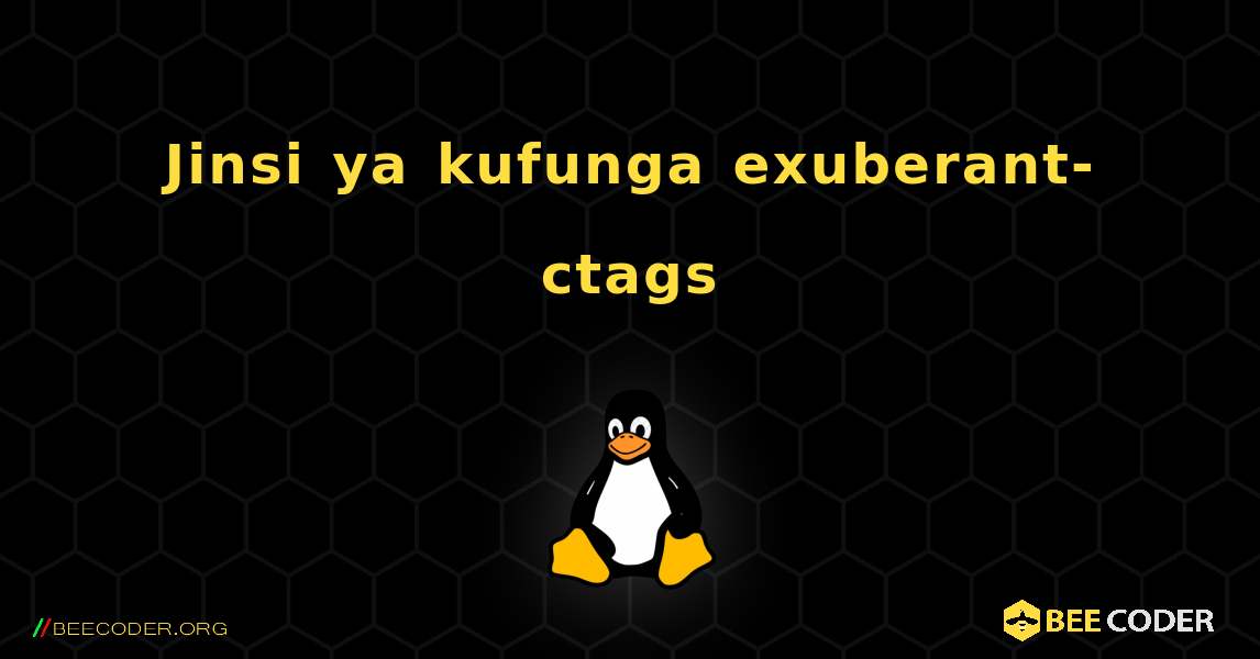 Jinsi ya kufunga exuberant-ctags . Linux