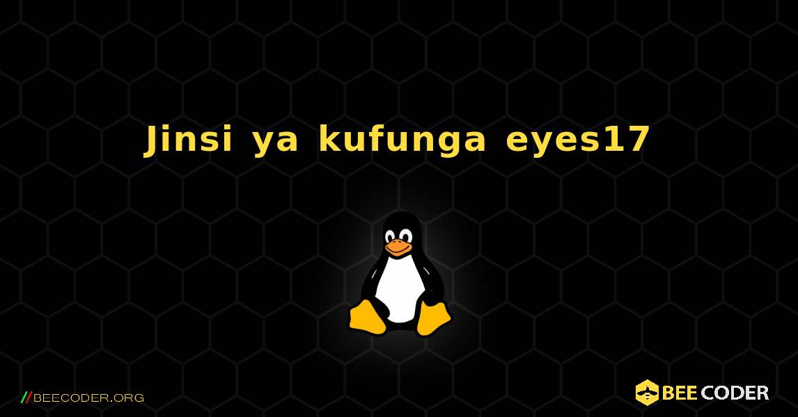 Jinsi ya kufunga eyes17 . Linux