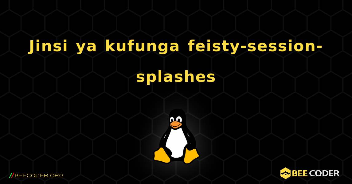 Jinsi ya kufunga feisty-session-splashes . Linux