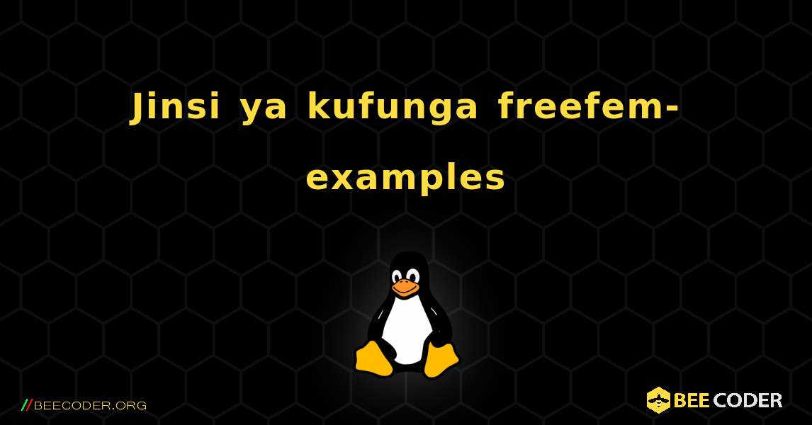 Jinsi ya kufunga freefem-examples . Linux