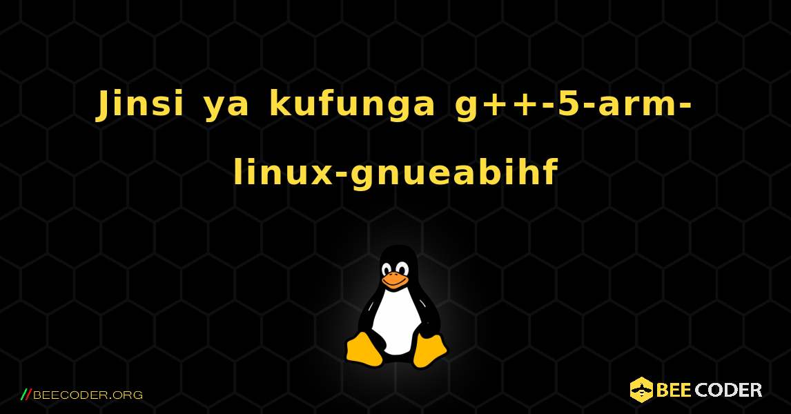 Jinsi ya kufunga g++-5-arm-linux-gnueabihf . Linux