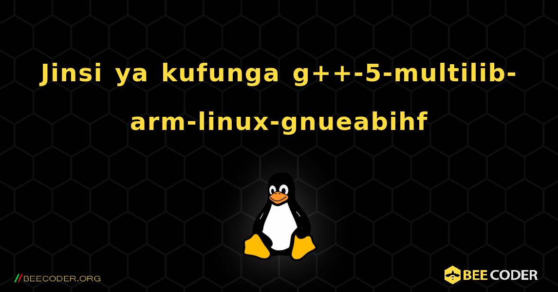 Jinsi ya kufunga g++-5-multilib-arm-linux-gnueabihf . Linux