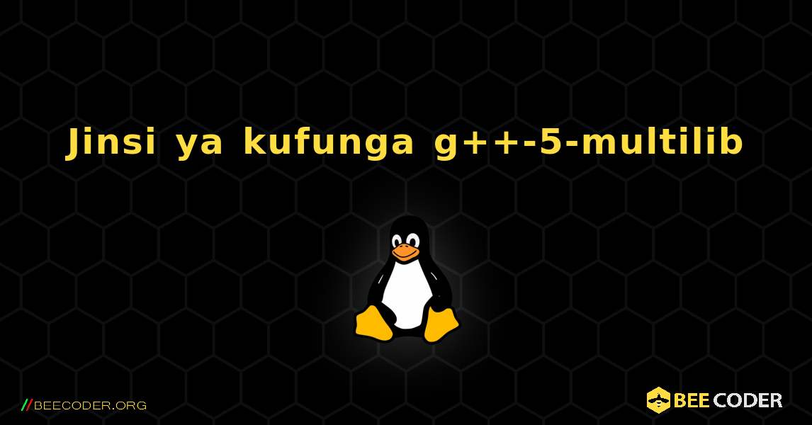 Jinsi ya kufunga g++-5-multilib . Linux