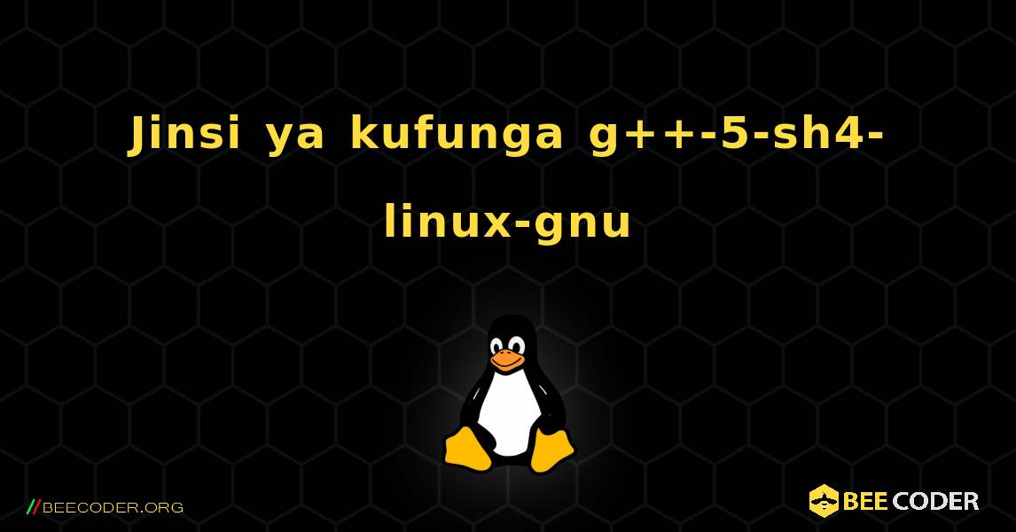 Jinsi ya kufunga g++-5-sh4-linux-gnu . Linux