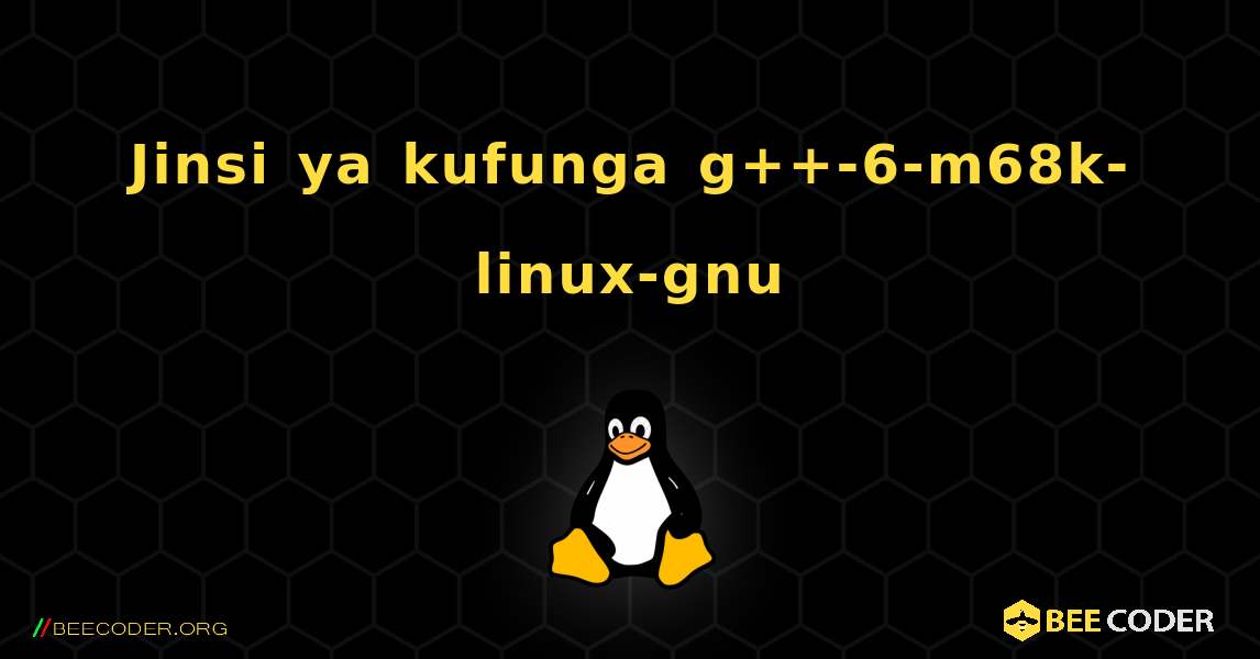 Jinsi ya kufunga g++-6-m68k-linux-gnu . Linux