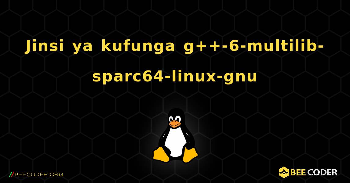 Jinsi ya kufunga g++-6-multilib-sparc64-linux-gnu . Linux
