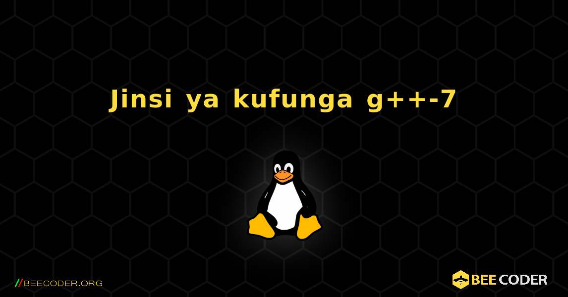 Jinsi ya kufunga g++-7 . Linux