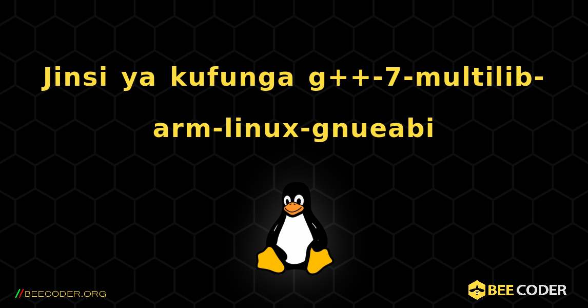 Jinsi ya kufunga g++-7-multilib-arm-linux-gnueabi . Linux