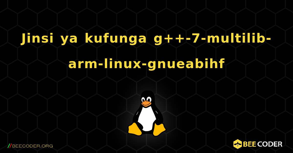 Jinsi ya kufunga g++-7-multilib-arm-linux-gnueabihf . Linux