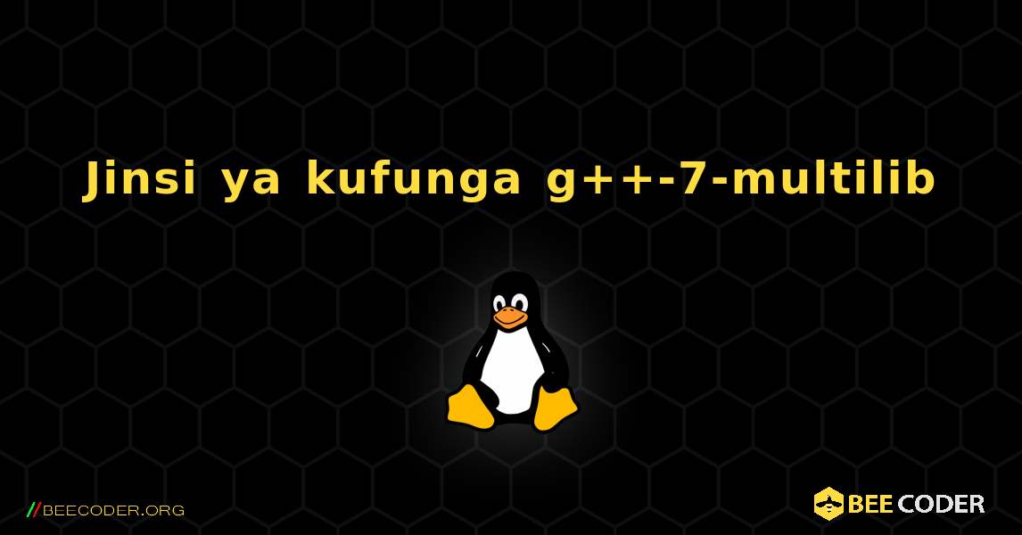 Jinsi ya kufunga g++-7-multilib . Linux