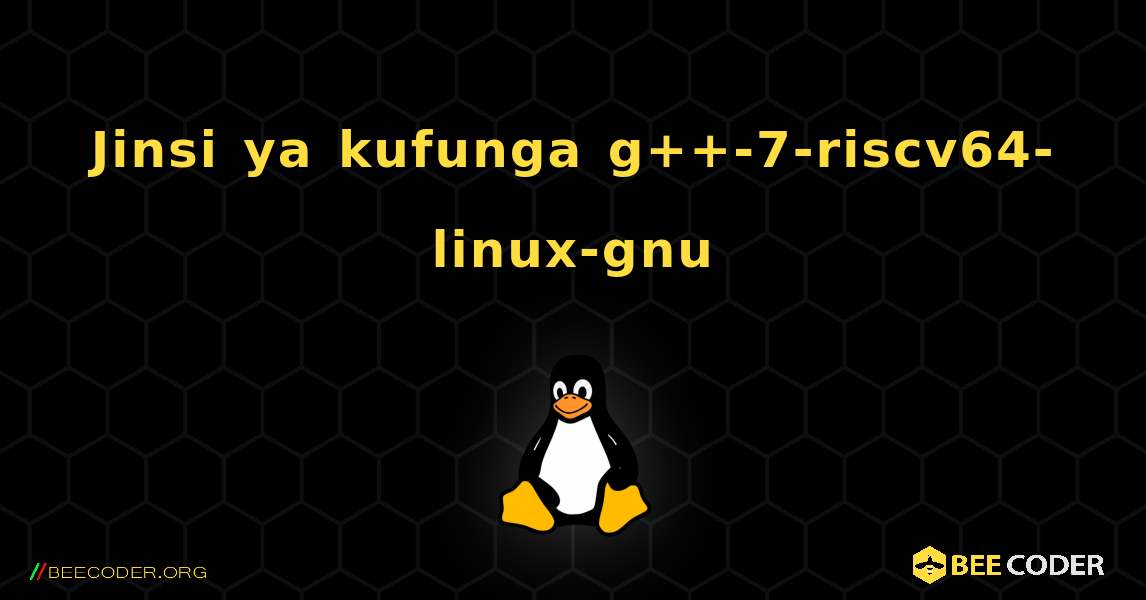 Jinsi ya kufunga g++-7-riscv64-linux-gnu . Linux