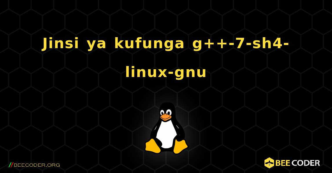 Jinsi ya kufunga g++-7-sh4-linux-gnu . Linux