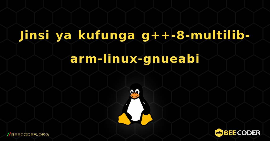 Jinsi ya kufunga g++-8-multilib-arm-linux-gnueabi . Linux